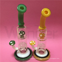 Mushroom Design Glass Water Pipe for Smoking